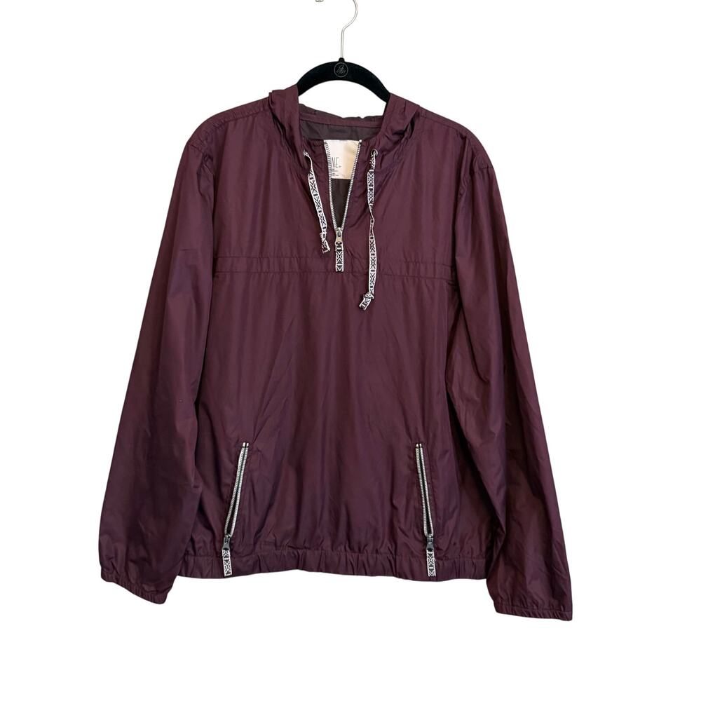 Zine Quarter Zip Windbreaker XL Burgundy Athletic Sports Outdoor Gorpcore Hiking